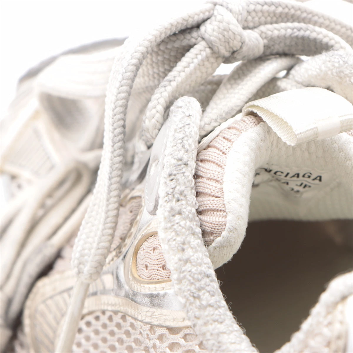 BALENCIAGA ロゴ入りフェイクレザーメッシュスニーカー BALENCIAGA】 スニーカー メッシュ ブランドロゴ 送料込み