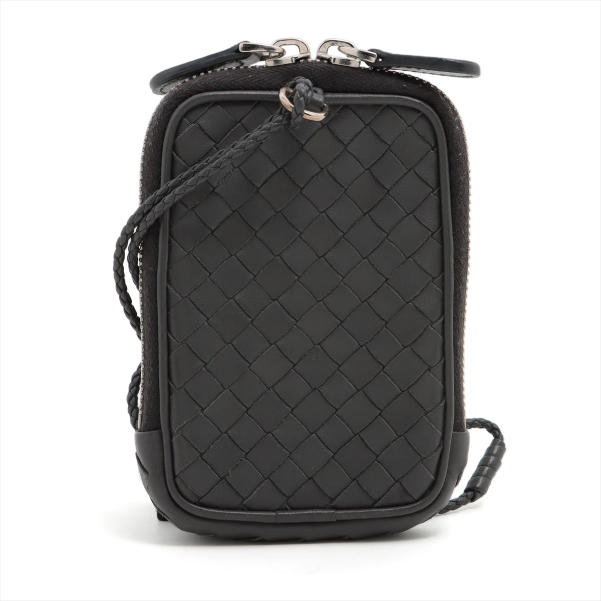 ボッテガ・ヴェネタ イントレチャート フォン ポーチ ブラックイントレチャート ポーチ| Bottega Veneta® 日本