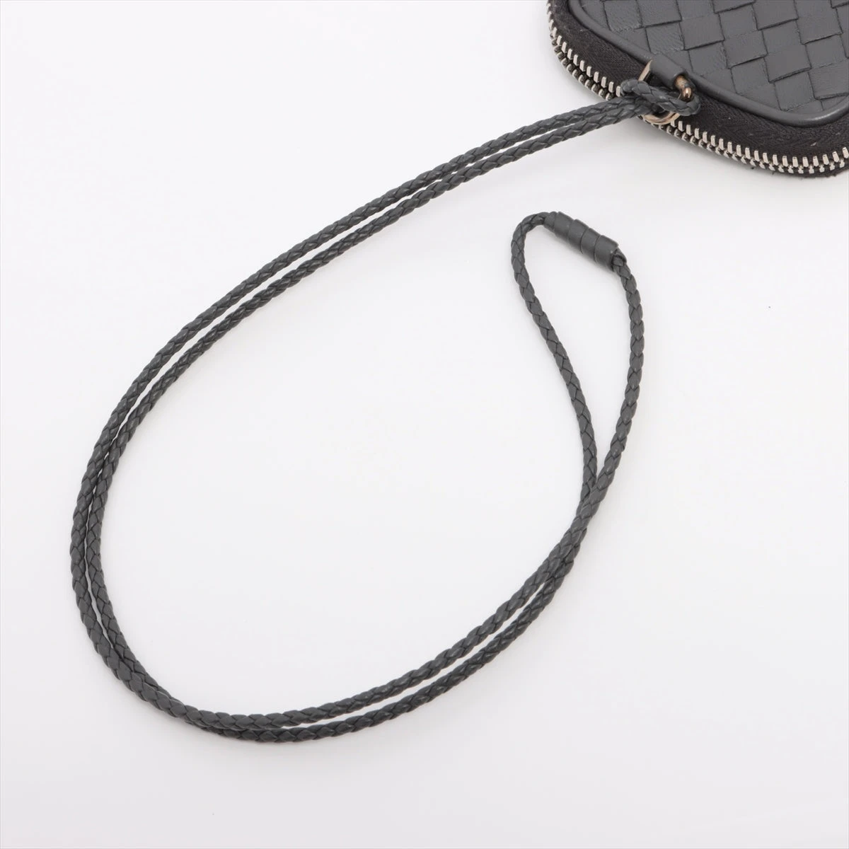 【美品】ボッテガヴェネタ マルチ ポーチ イントレチャート レザー ブラウン BOTTEGA VENETA ブラウンレザーポーチ