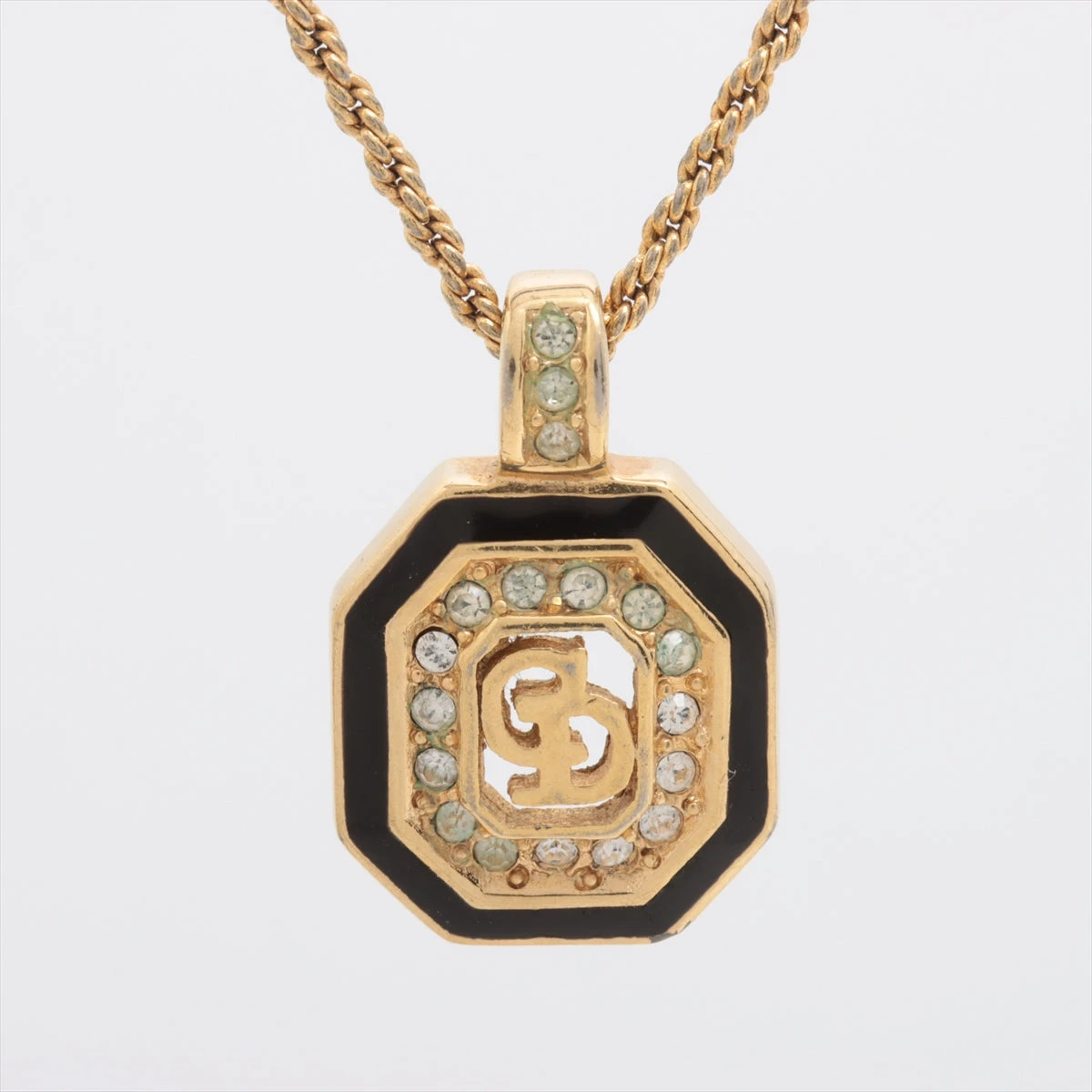 極美品】クリスチャンディオール/ネックレス/ラインストーン/CDロゴ/金色/箱♫ クリスチャンディオール Christian Dior CDロゴ 4P ライン