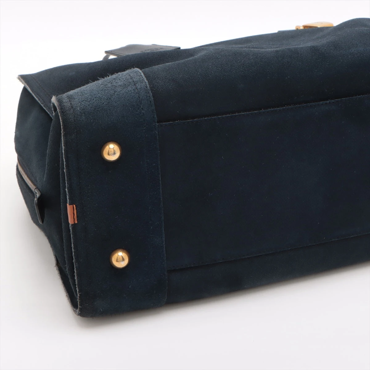 ロエベ アナグラム アマソナ36 レザー×スエード ハンドバッグ ブラック