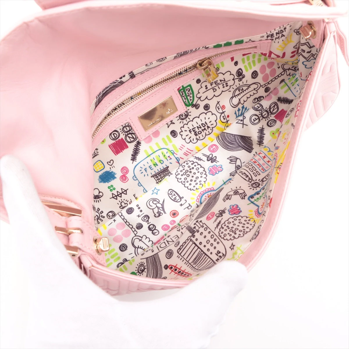 フェンディ　マンマバケット　ピンク FENDI マンマバケット セレリア カーフレザー ピンク ショルダー