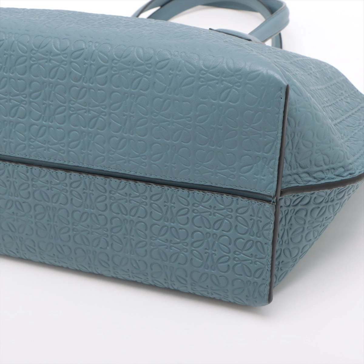 極美品✨ロエベ リピートアナグラム Tショッパー トートバッグ レザー ブルー LOEWE 【極美品】 【ロエベ】 リピートアナグラム Tショッパー