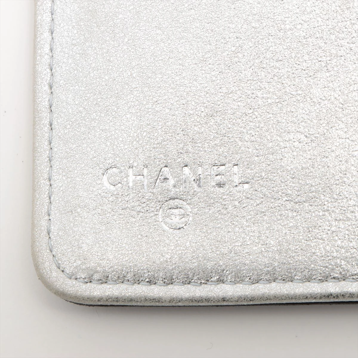 シャネル ココマーク ラムスキン 財布 バイカラー ブラック