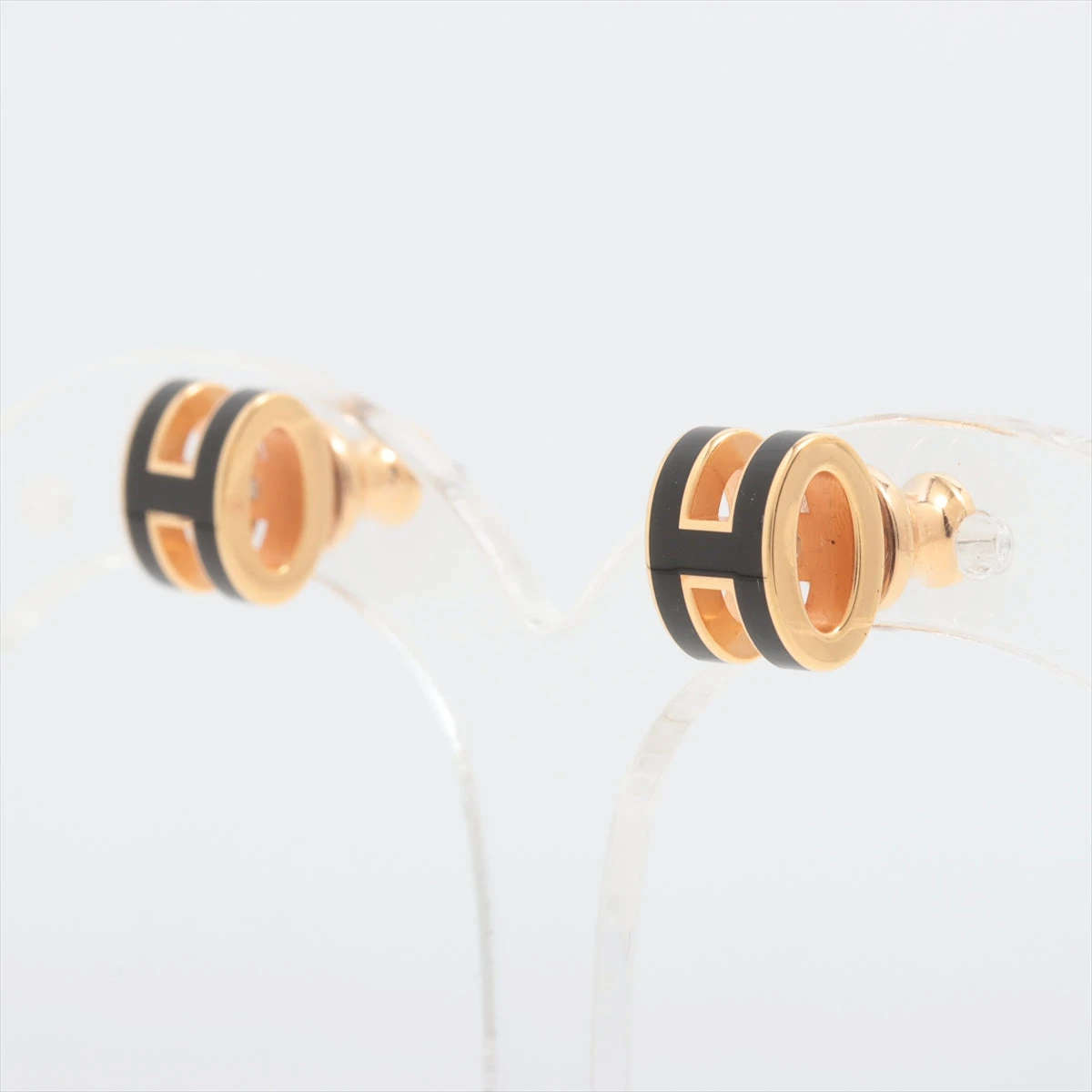 HERMES エルメス ポップアッシュミニピアス ホワイト/ ピンク