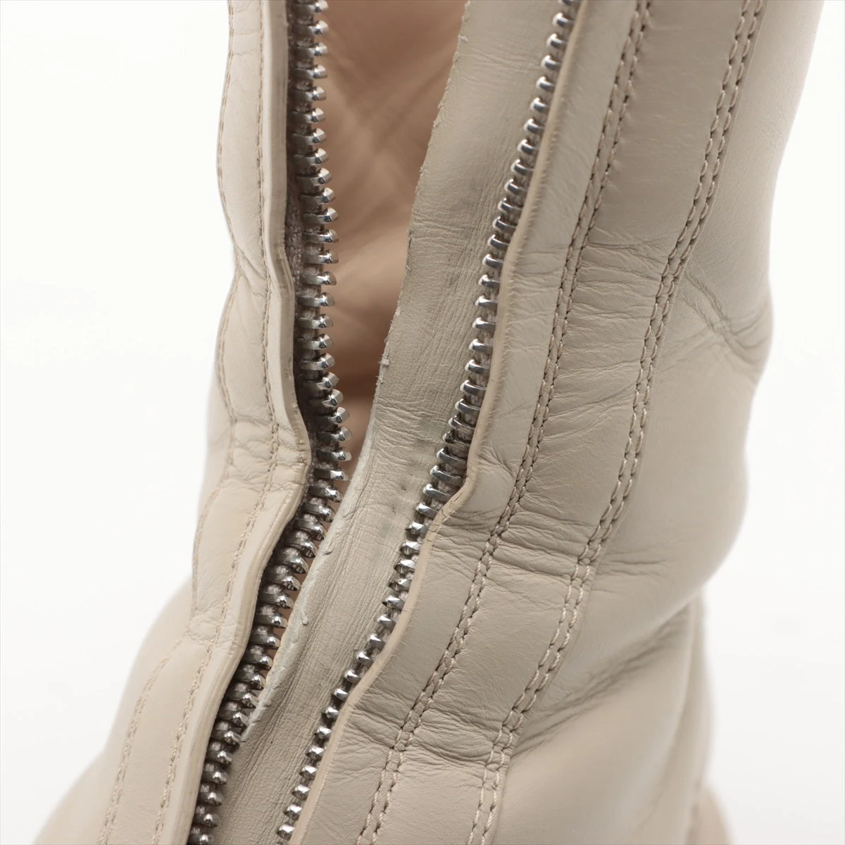 ザロウ レザー ショートブーツ 36.5 レディース ベージュ フロント