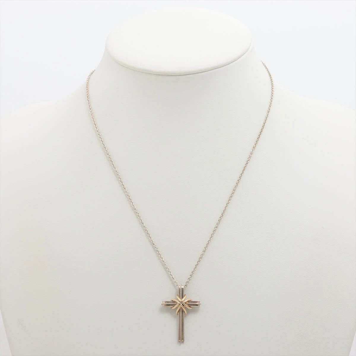 ティファニー シグネチャークロス ネックレス 925×750 7.6g ゴールド