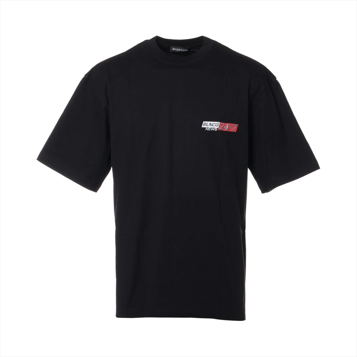 バレンシアガ ポリエステル Tシャツ XS メンズ ブラック