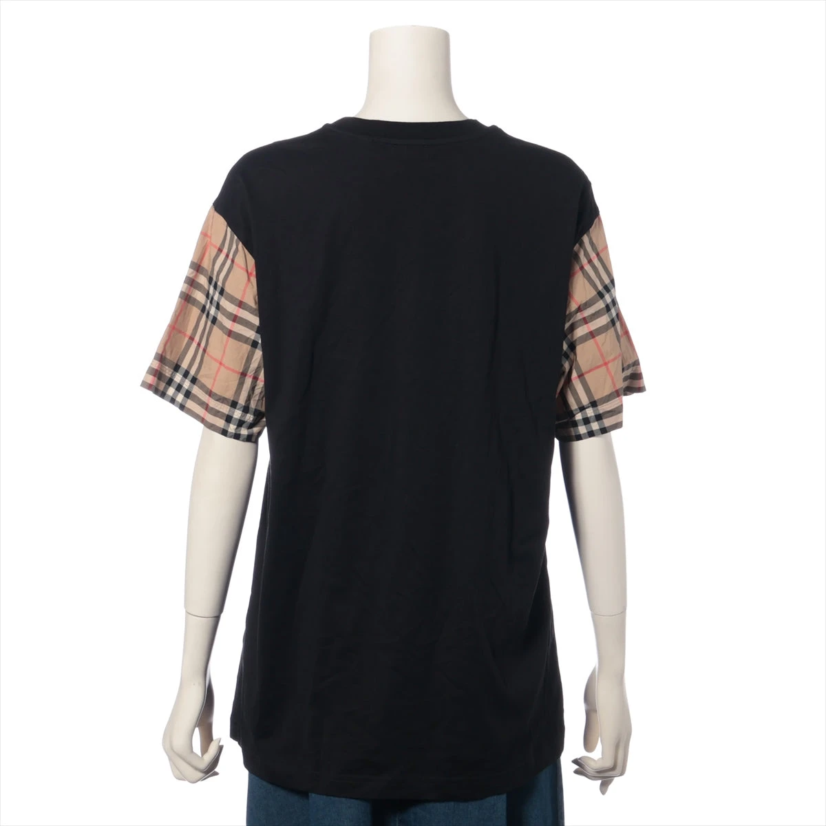 バーバリー ノバチェック ティッシ期 コットン Tシャツ S