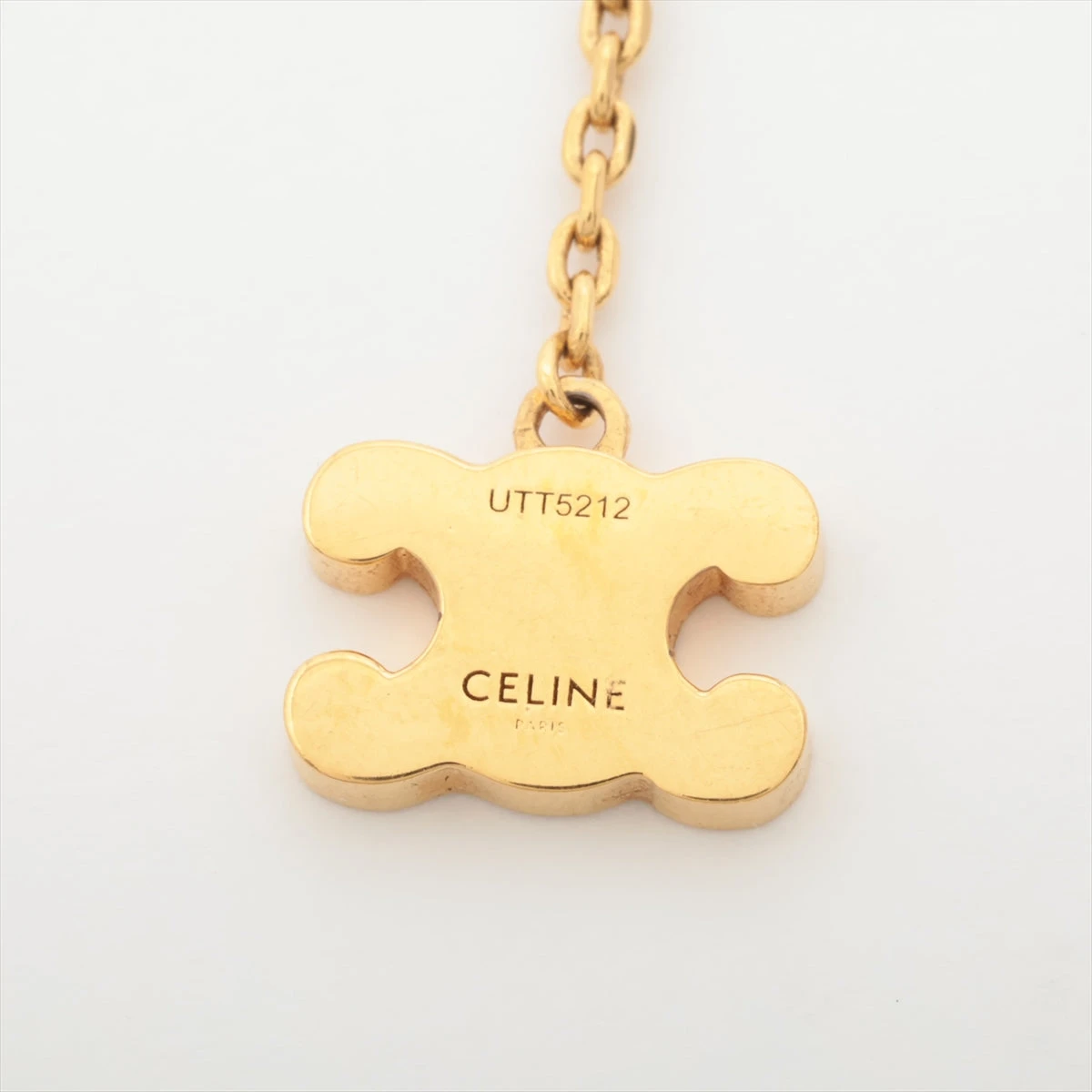 ゴールド パール ドロップピアス トリオンフ 美品 CELINE(セリーヌ) トリオンフパールピアス ゴールド（色