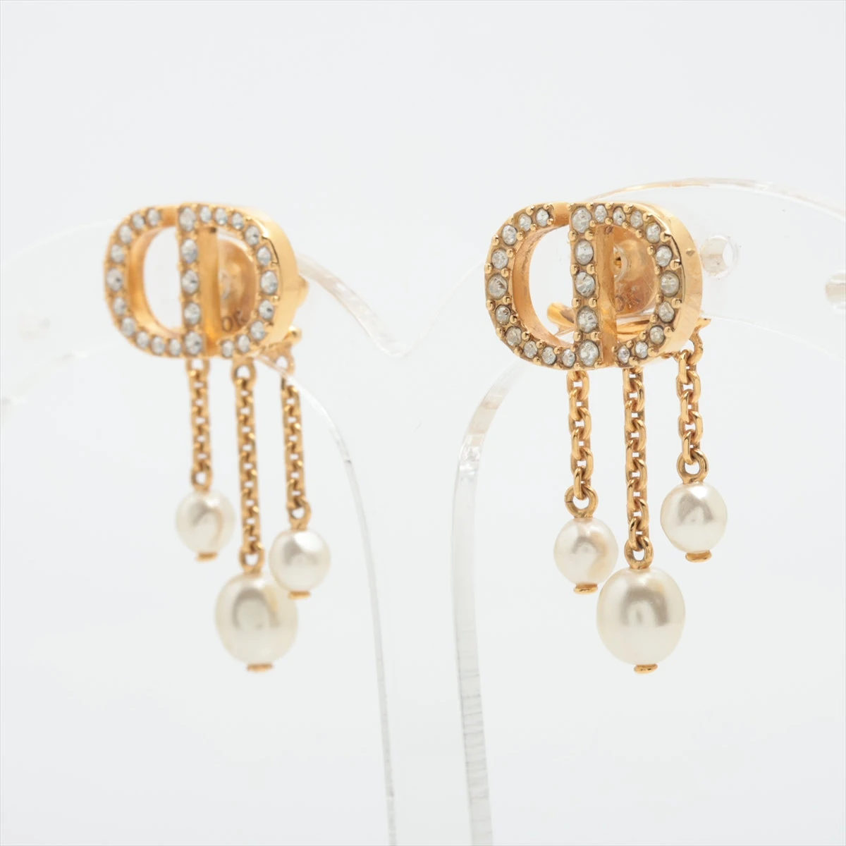 ディオール Petit CD プチCD ピアス(両耳用) GP×ラインストーン