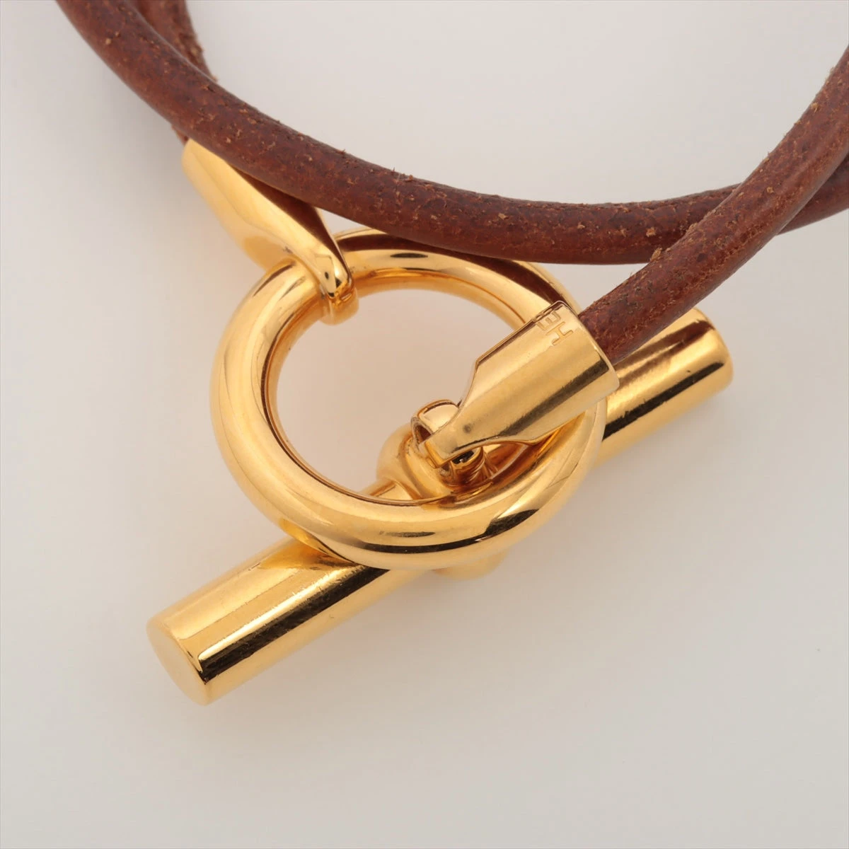新品　エルメス　グレナン　ピンクゴールド　ブラウン　ブレスレット 楽天市場】HERMES エルメス グレナン ブレスレット レザー GP