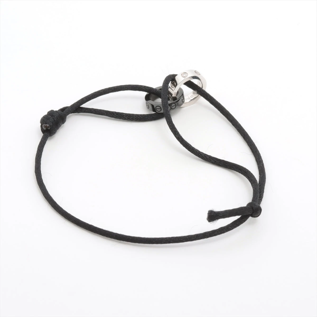 カルティエ ラブ ダイヤ コードブレスレット 750(WG)×セラミック 総2.8