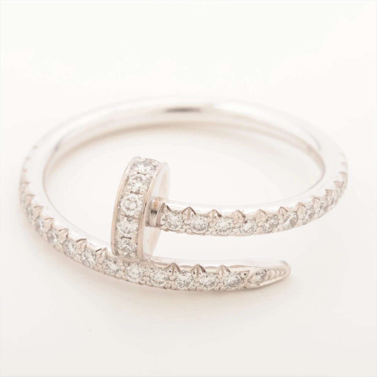 カルティエ ジュストアンクル ダイヤ リング 750(WG) 2.9g 49