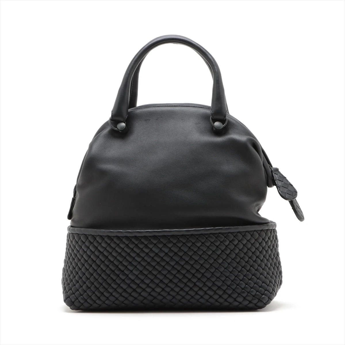 BOTTEGA VENETA ブラックレザーハンドバッグ BOTTEGA VENETA ボッテガ・ヴェネタ BOTTEGAVENETA バッグ