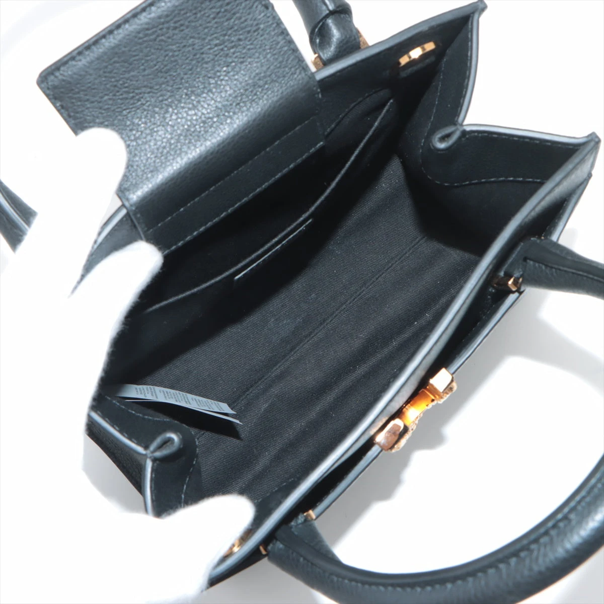 美品✨ヴェルサーチ ハンドバッグ ビジネスバッグ オールレザー ブラック ve-shol-2way-8.jpg