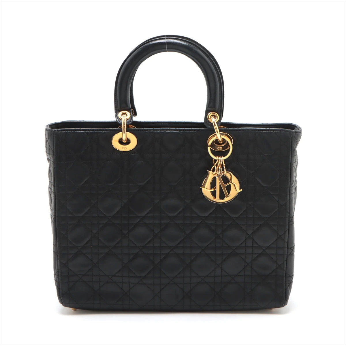 Christian Dior レディディオール カナージュ レザー ブラック