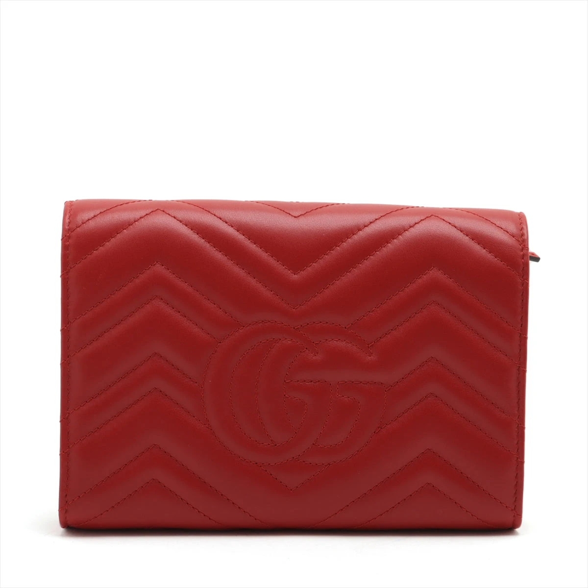 GUCCI GGマーモント チェーンショルダーバッグ レッド グッチ GGマーモント ベルベット チェーンショルダーバッグ