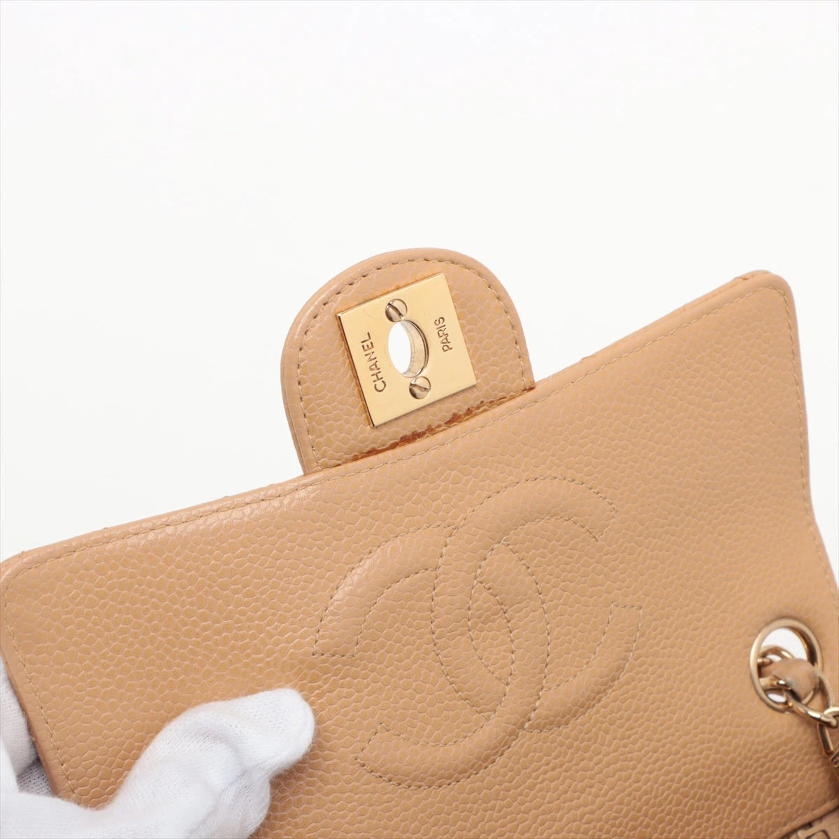 シャネル 23B ミニマトラッセ フラップバッグ17cm ベージュ シャネル 22B ミニマトラッセ フラップバッグ17cm ベージュ