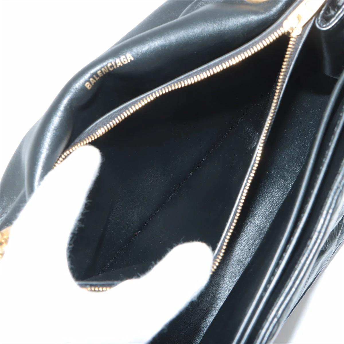 バレンシアガ クラッシュ コーティングレザー チェーン