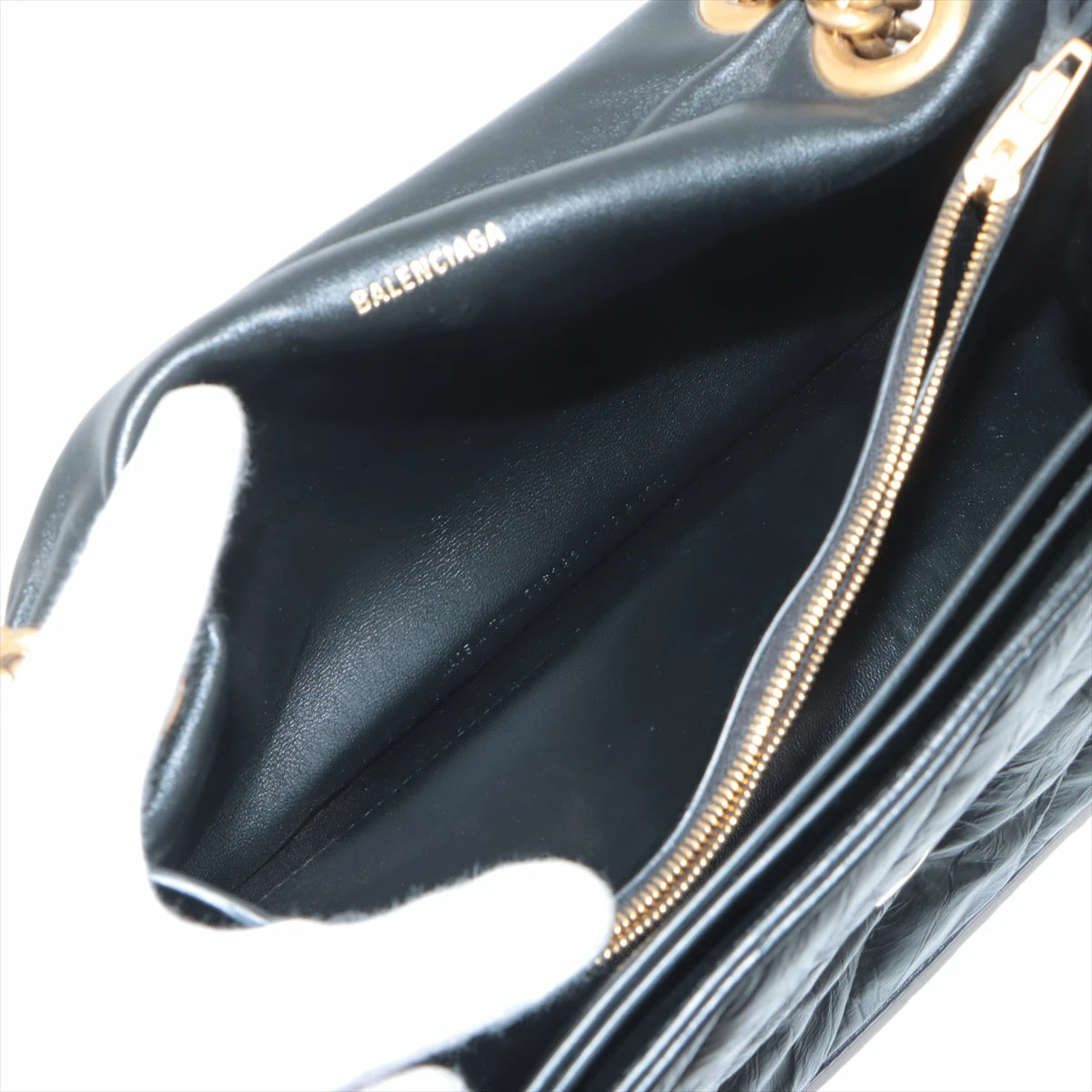 バレンシアガ クラッシュ コーティングレザー チェーン