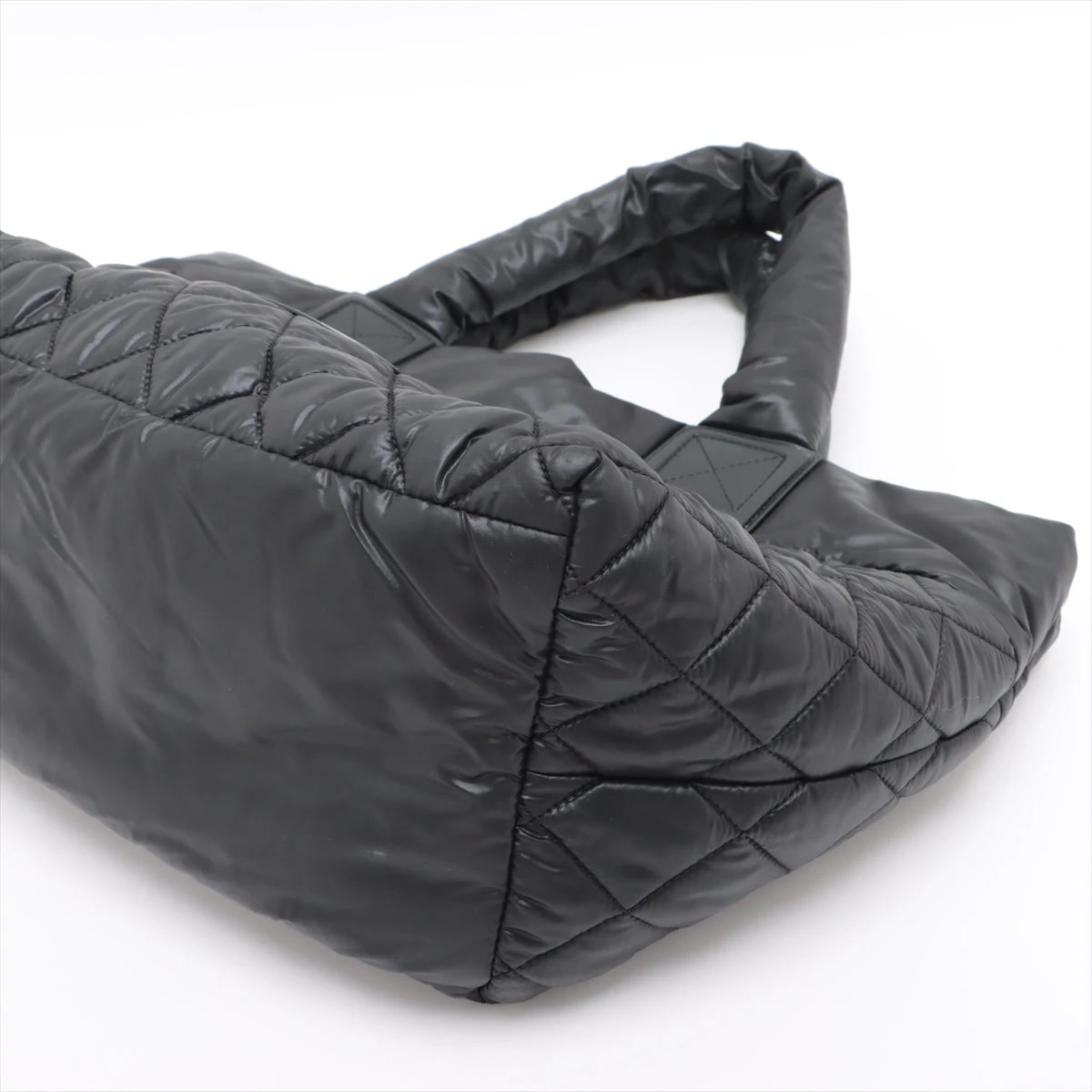 シャネル コココクーン ナイロン×レザー トートバッグ ブラック