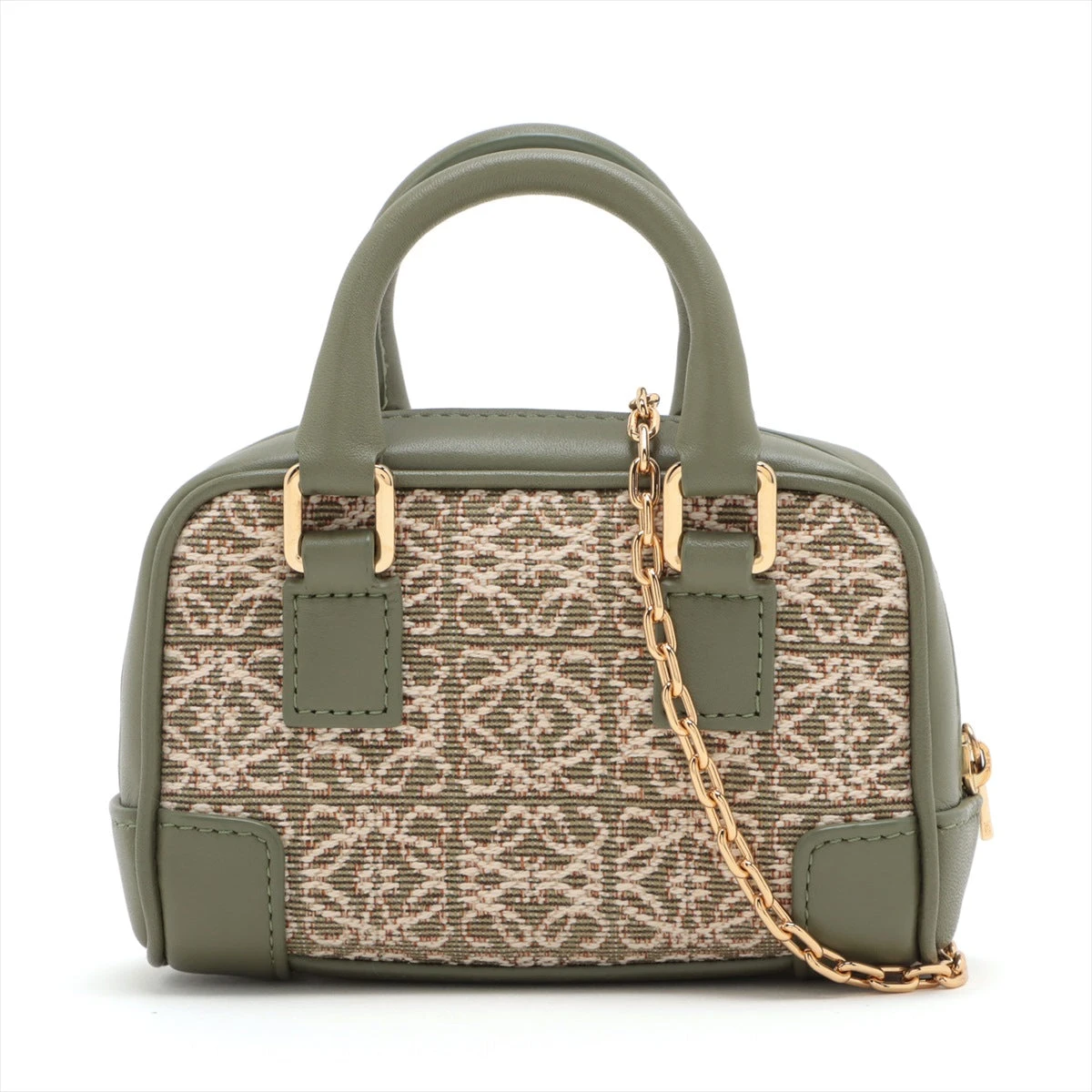 正規品 ロエベ アマソナ ビジネスバッグ オールレザー アナグラム グリーン 日本限定！すぐ届く！LOEWE アマソナ23 クロップド バッグ (LOEWE