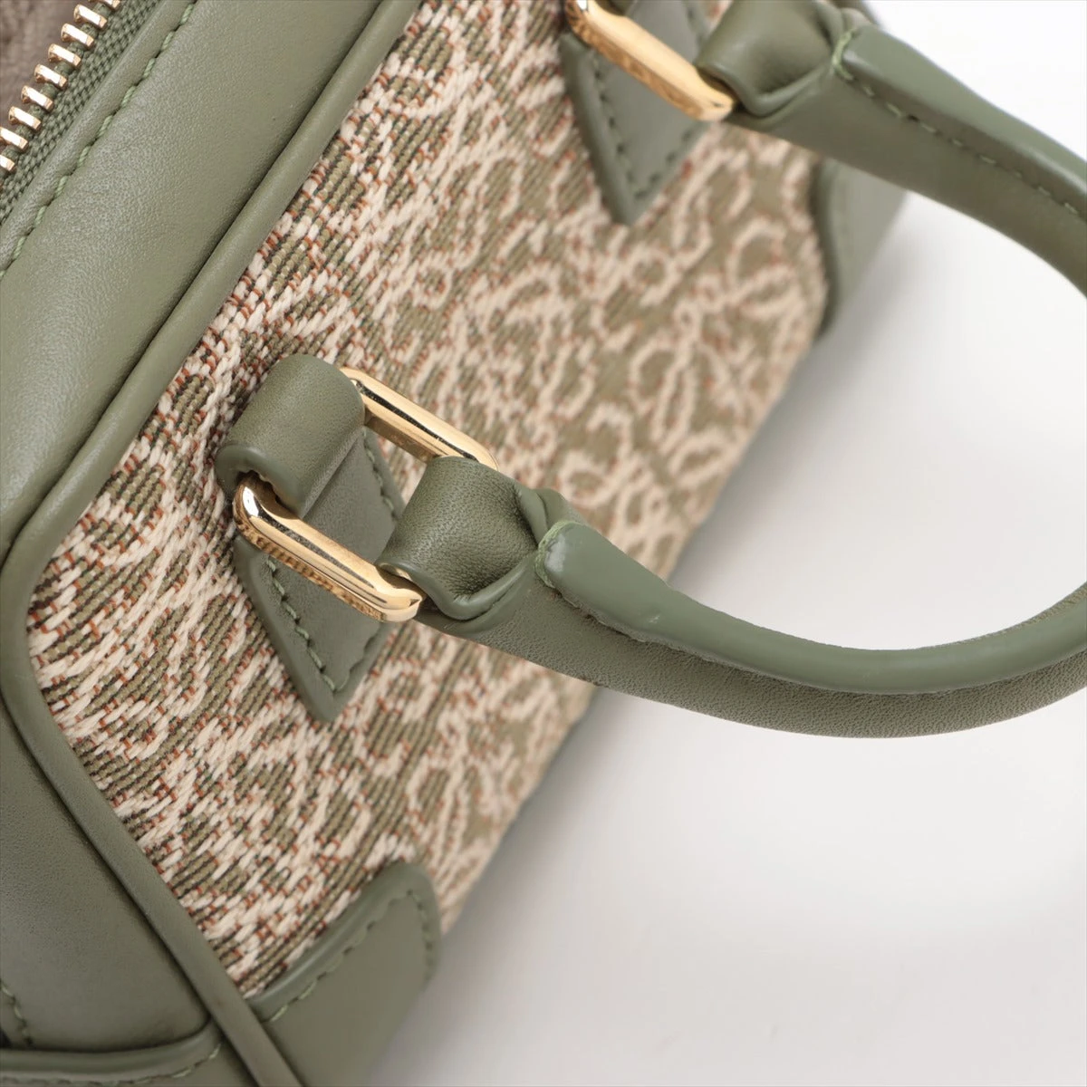 正規品 ロエベ アマソナ ビジネスバッグ オールレザー アナグラム グリーン LOEWE（ロエベ） 極 美品 ヴィンテージ アマソナ 32 アナグラム 刻印
