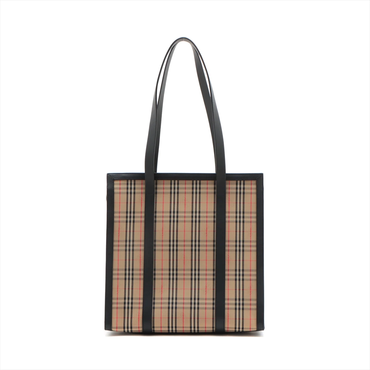 バーバリー ノバチェック キャンバス レザー トートバッグ BURBERRY - 【中古】 バーバリー ハンドバッグ キャンバス