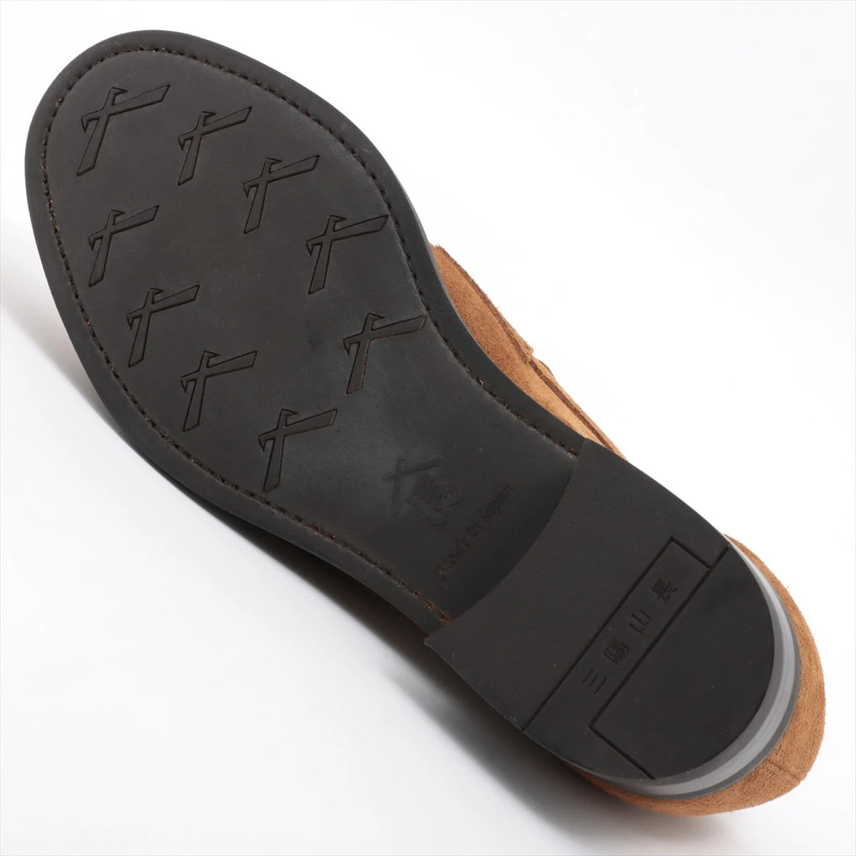 三陽山長 スエード ローファー 6 メンズ キャメル 弥三郎