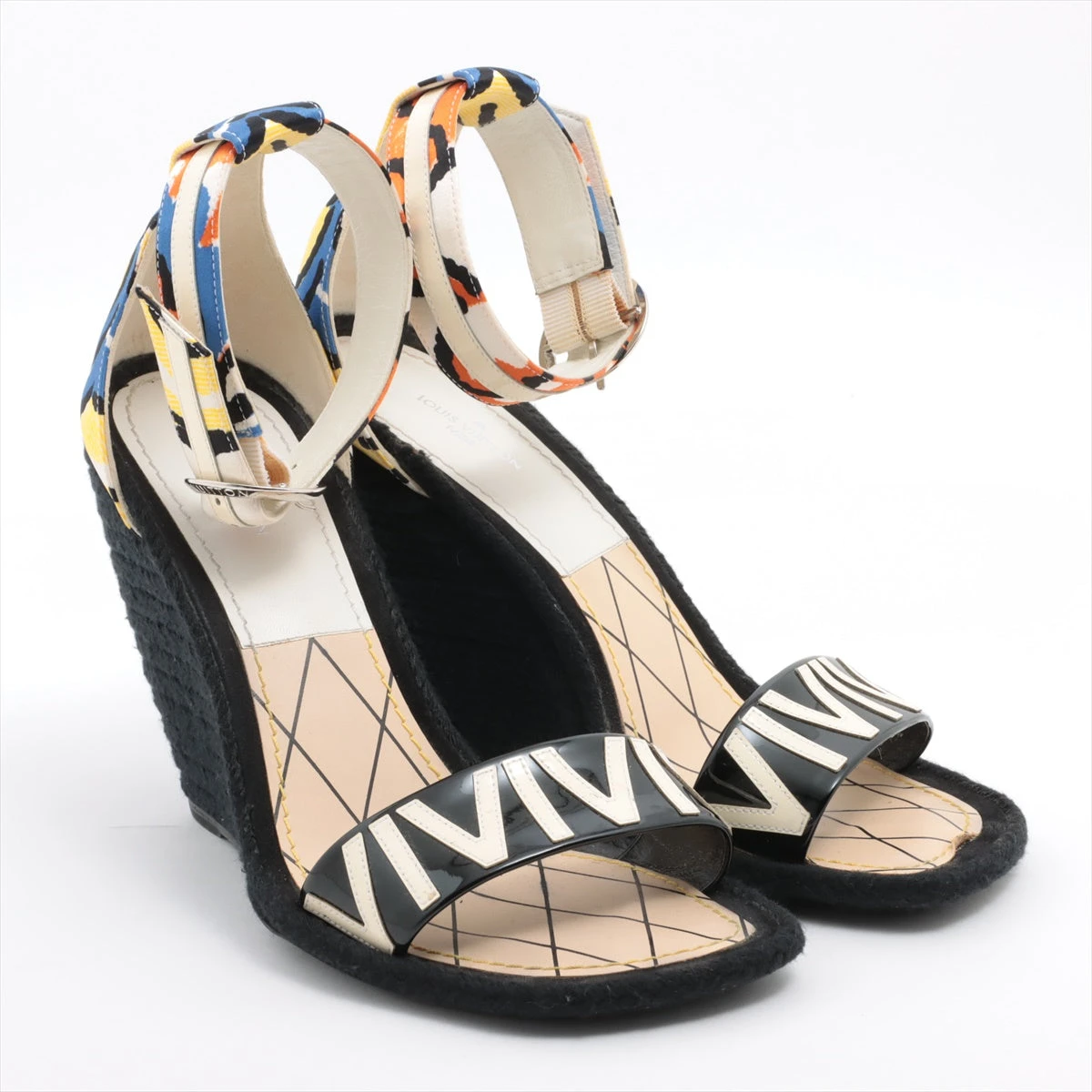 美品✨ グッチ アディダス レザー ファブリック 37 サンダル トレフォイル グッチ アディダス レザー＆ファブリック サンダル 37