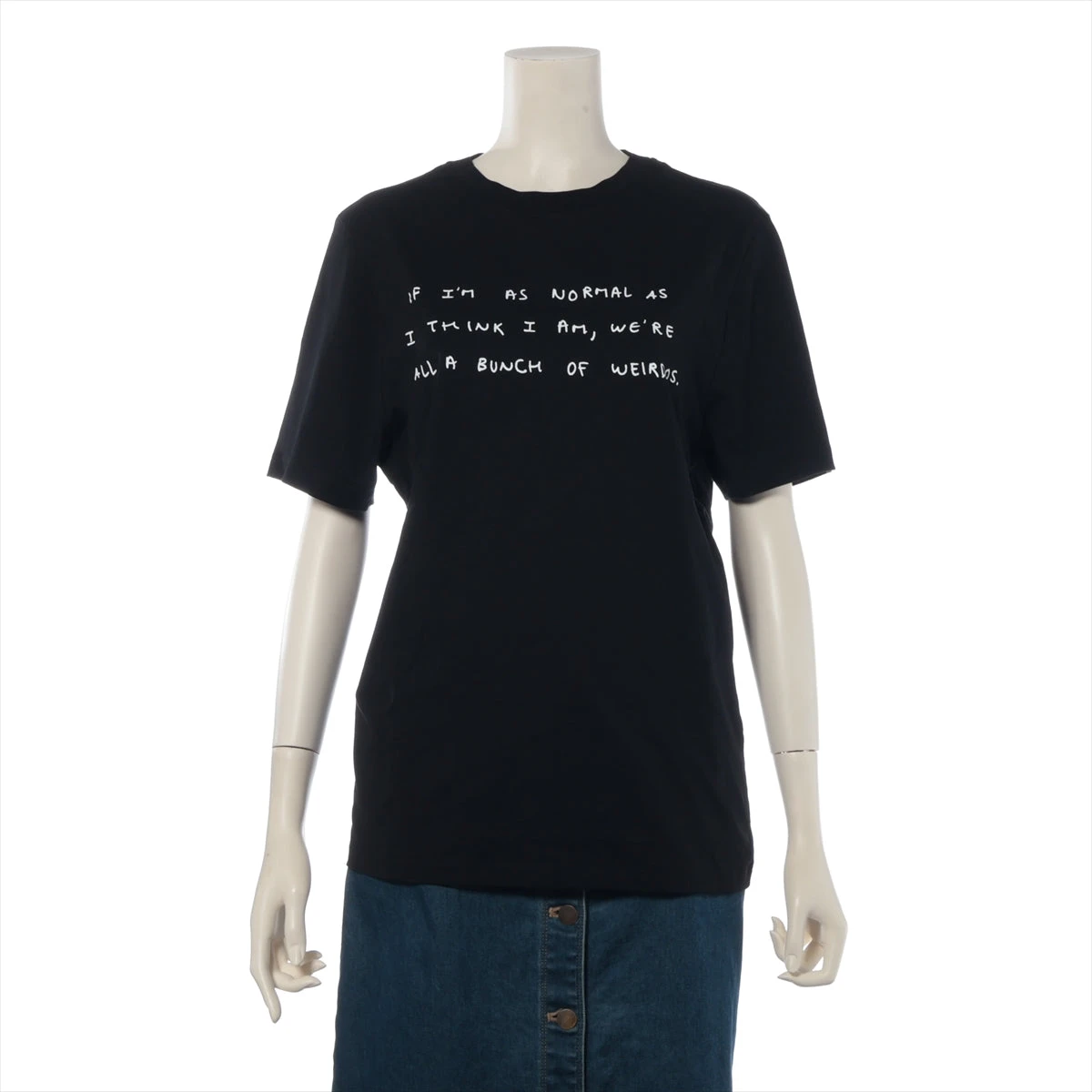 ロエベ LOEWE プリントＴシャツ S359333XCI ブラック サイズ：XS ロエベ コットン Tシャツ XS レディース ブラック S359333XCI
