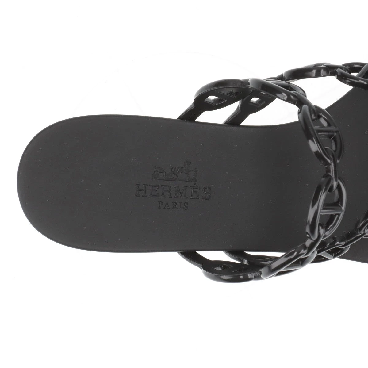 大人気【HERMES】 シェーヌダンクル アイランド サンダル エルメス アイランド シェーヌダンクル サンダル ブラック