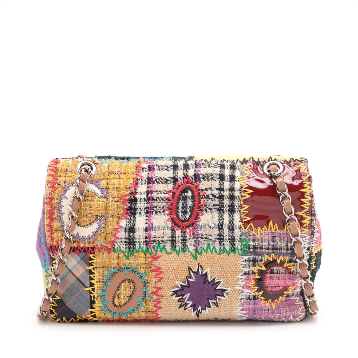 【シャネル】 ラージ クラッチ バッグ 21.5 x 34 x 5cm シャネル デカマトラッセ30 ラージ パッチワーク シングル