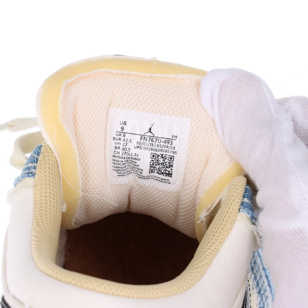 ナイキ AIR JORDAN 1 LOW SE ファブリック スニーカー 27cm