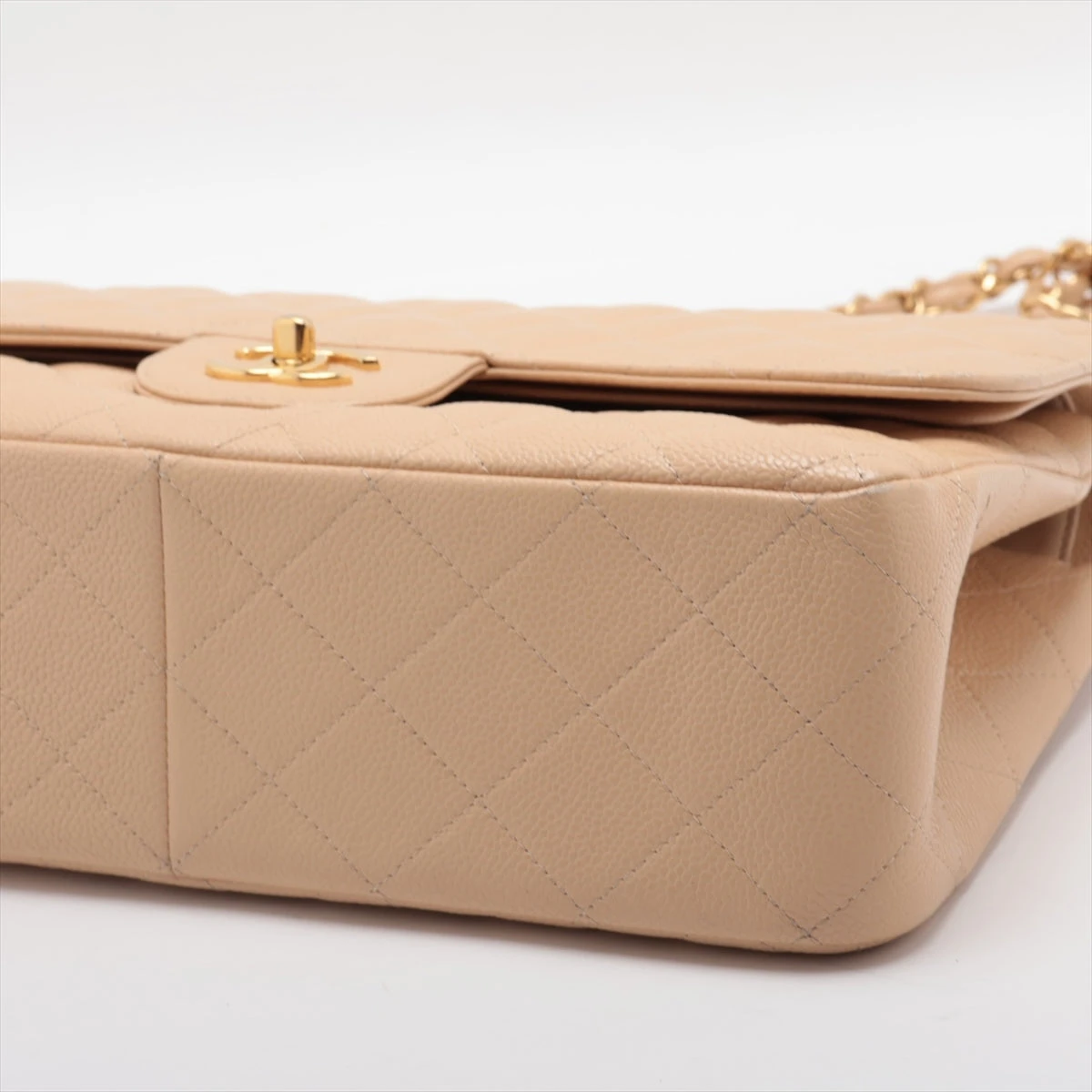 シャネル デカマトラッセ30 ラージ キャビアスキン ダブルフラップ