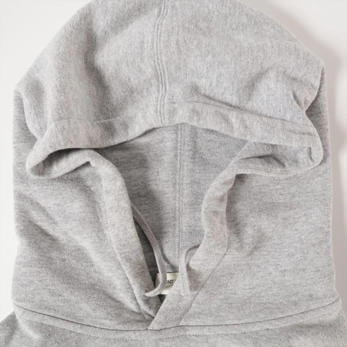 サンローランスクウェア付きフーディ（グレー／コットンフリース