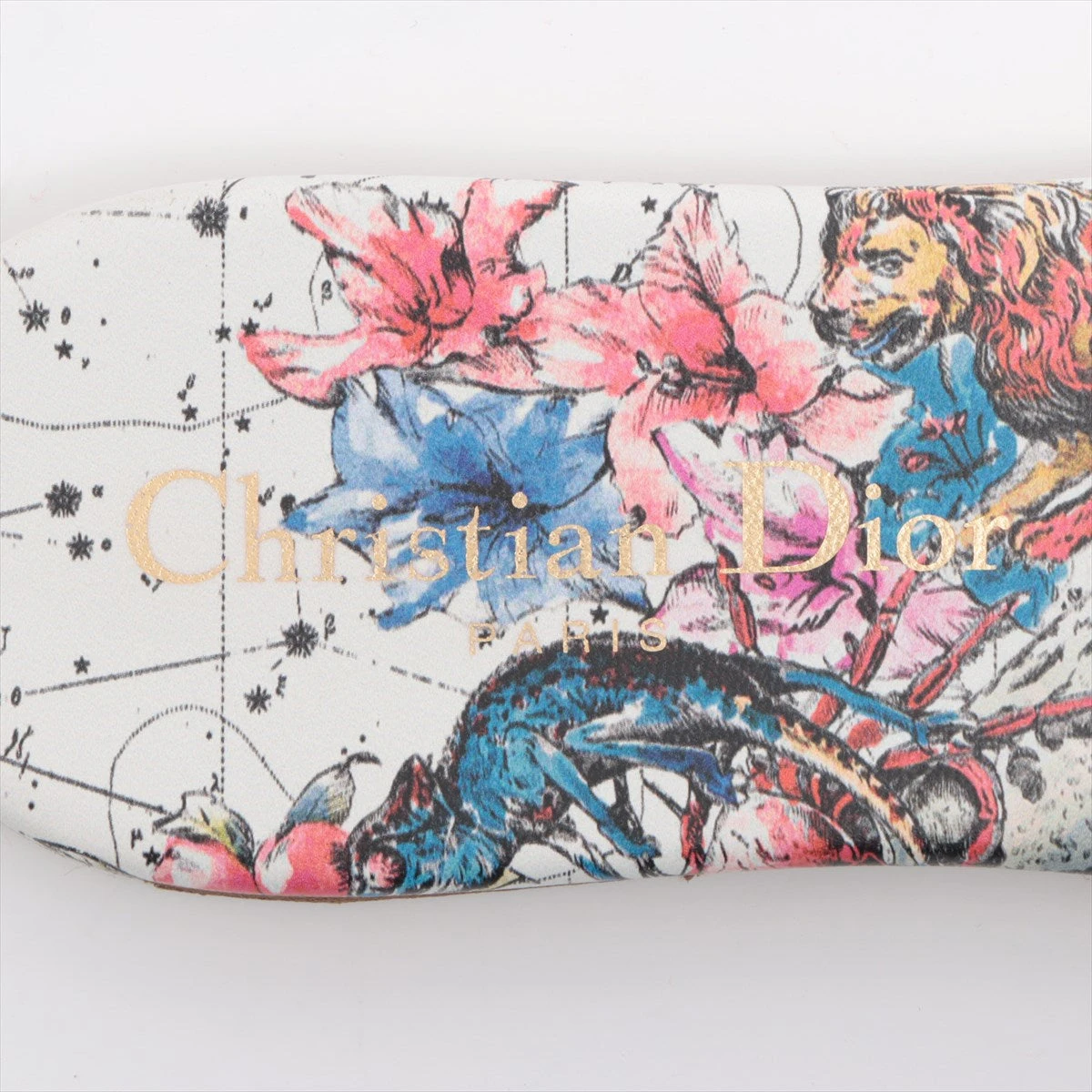 クリスチャンディオール Dway レザー×ファブリック サンダル 35