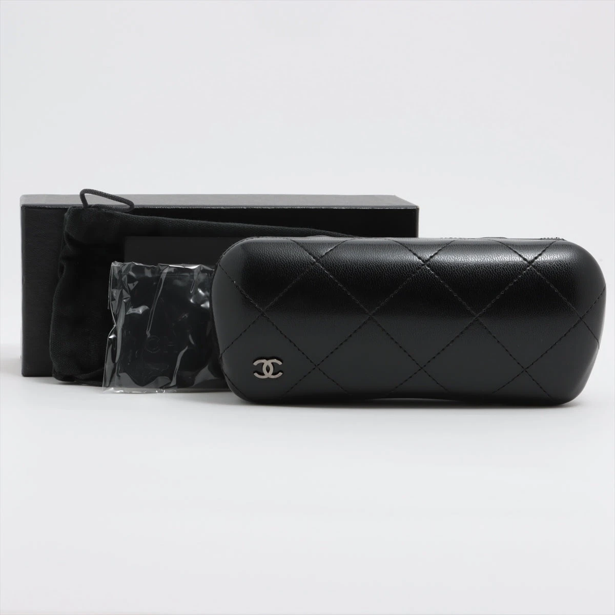 シャネル メガネ 53□17 140 GP×プラスチック×レザー ブラウン 3321