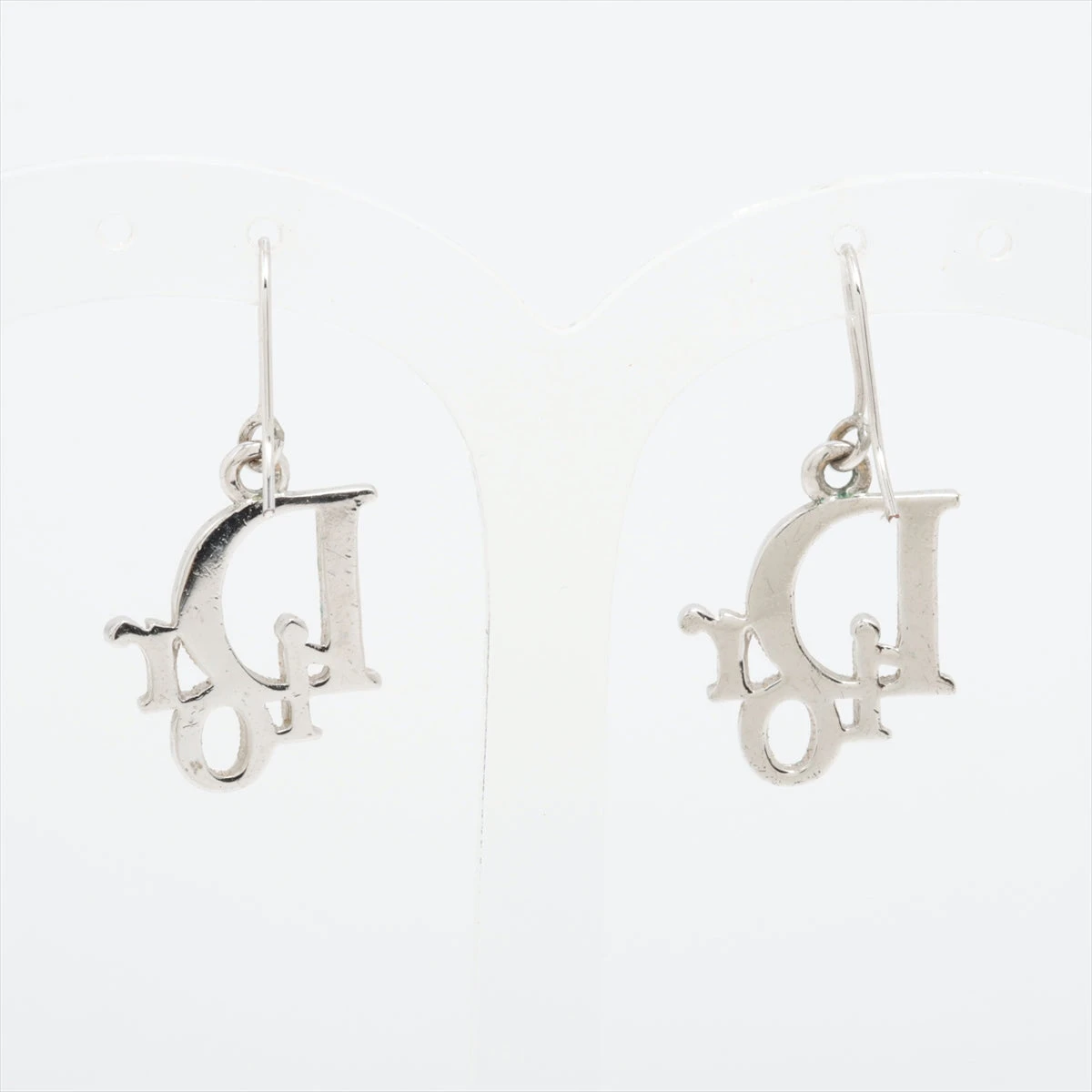 Dior シルバー ロゴ ピアス(両耳) ディオール Diorロゴ ピアス(両耳用) GP×ラインストーン