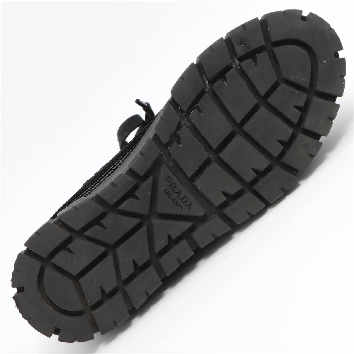 プラダ キャンバス×スパンコール スニーカー 38 レディース ブラック