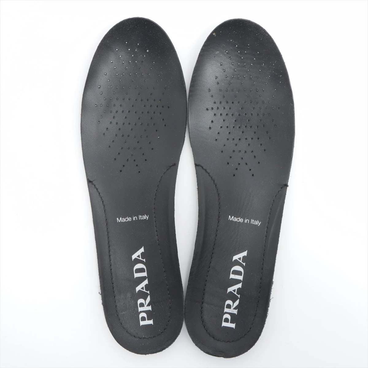 かざま　PRADA ダブルホイールスニーカー36.5 黒スパンコール PRADA (プラダ) トライアングルロゴ クリスタル スニーカー