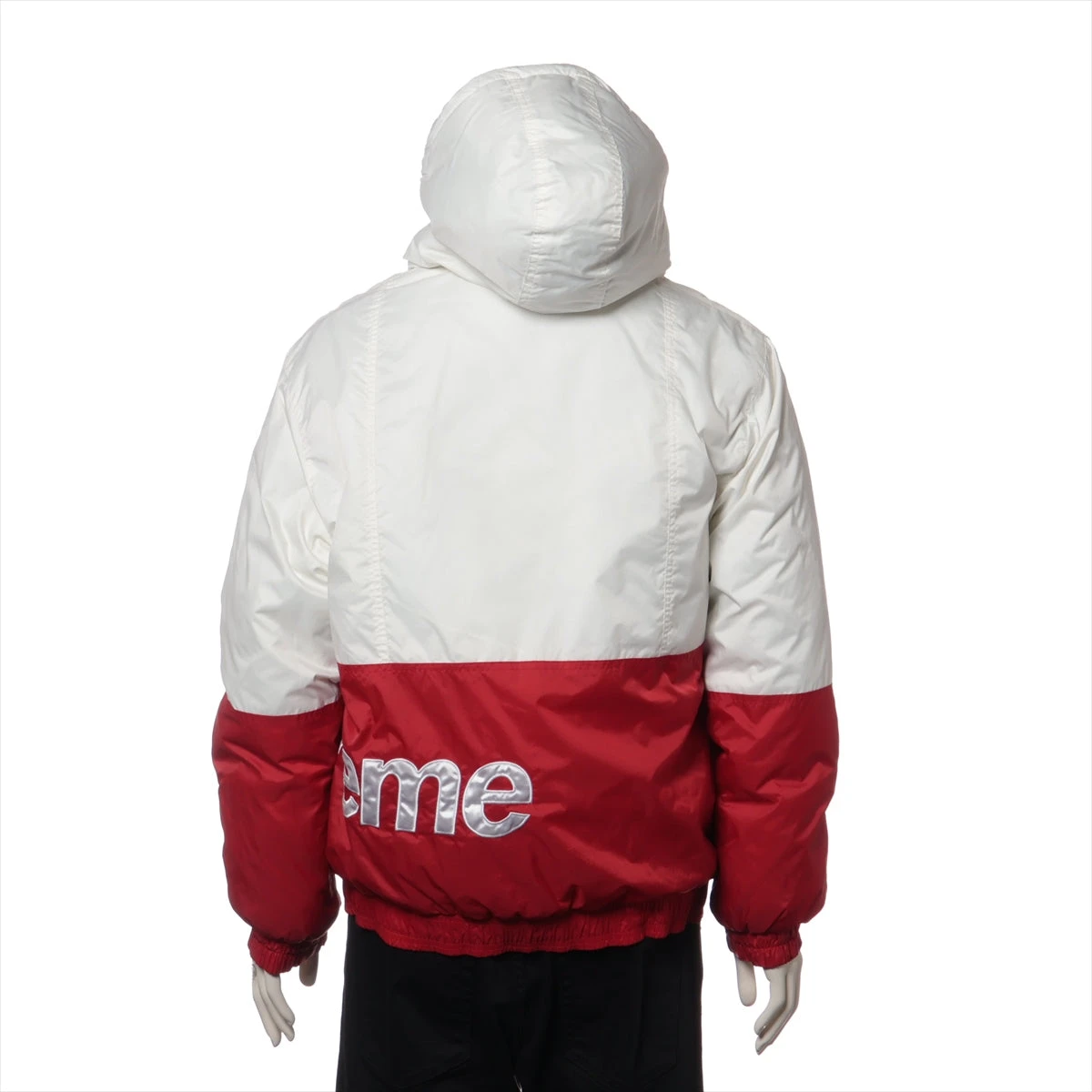 boutique　Supreme ホワイト ナイロンジャケット Supreme Striped Logo Windbreaker (SS17) - $158
