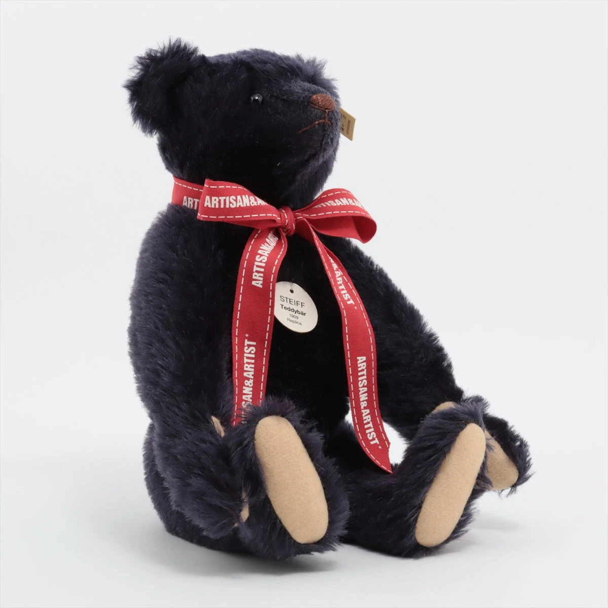 シュタイフ テディベア 1998年 ぬいぐるみ モヘア ネイビー 1909年版