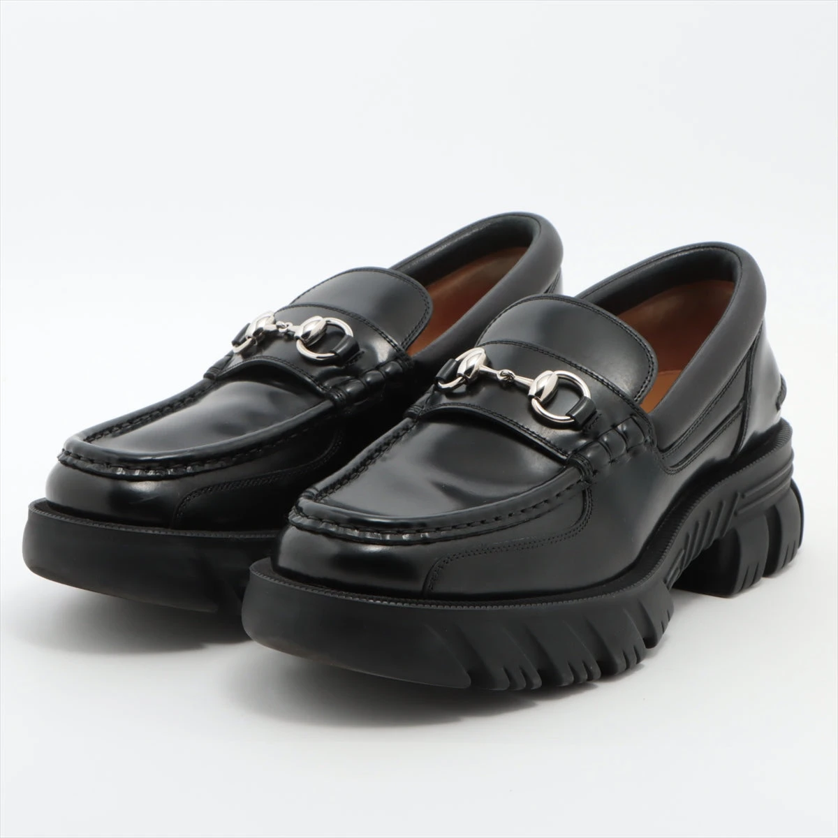 GUCCI ホースビットローファー 黒 7 1/2 グッチ ホースビット レザー ローファー 7 1/2 メンズ ブラック