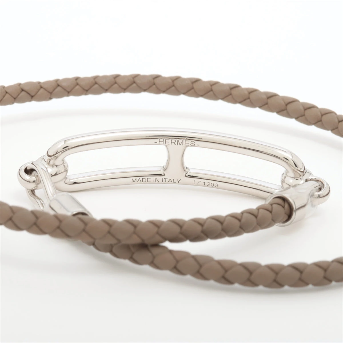 HERMES エルメス レザーブレスレット バングル オランプ 未使用品