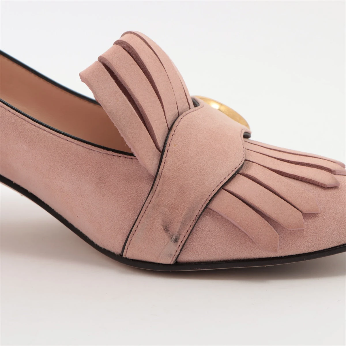 グッチ GGマーモント スエード パンプス 37 レディース ピンク 408208