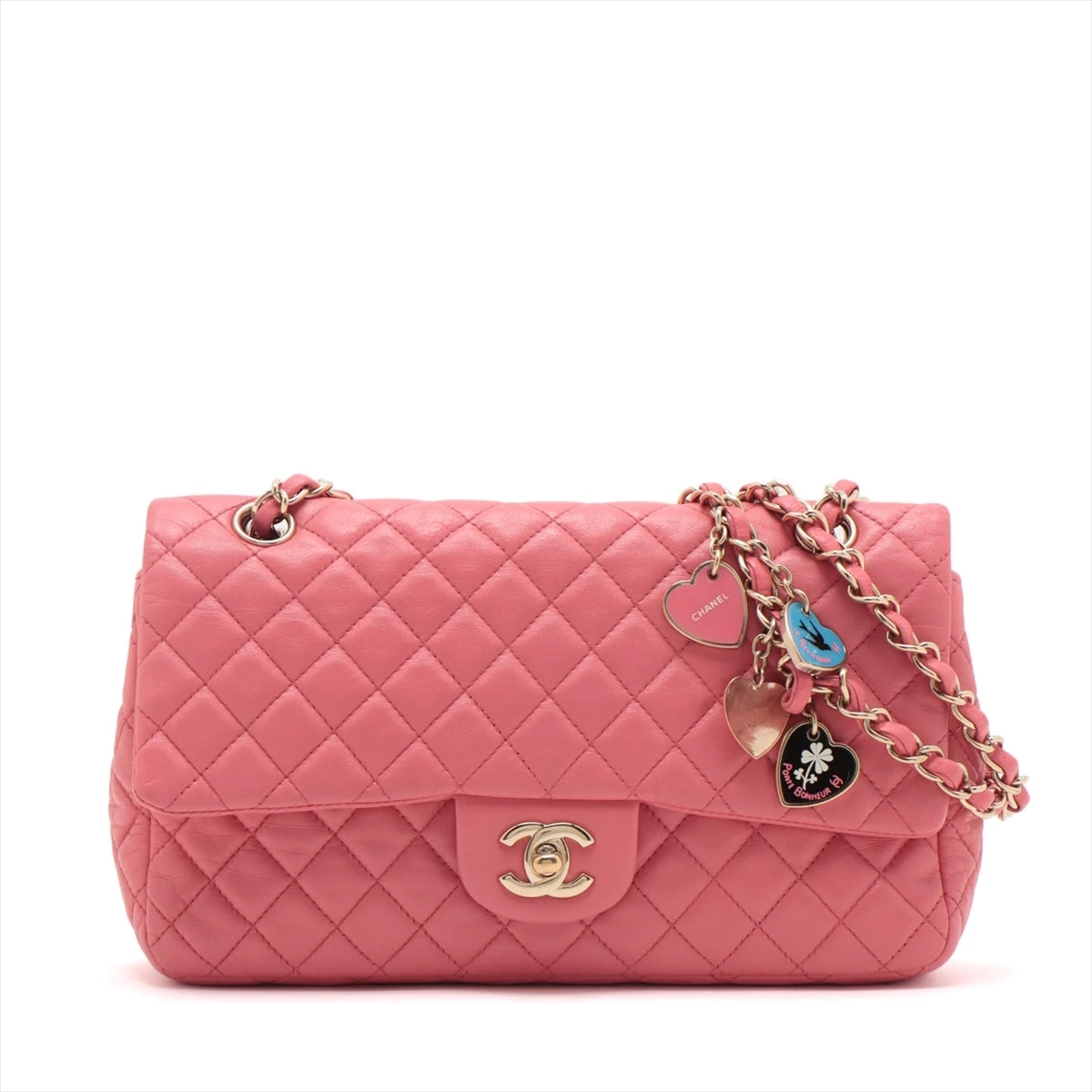 【超美品】 シャネル マトラッセ 25 シングルフラップ #72 シャネル マトラッセ25 ラムスキン シングルフラップ ダブル
