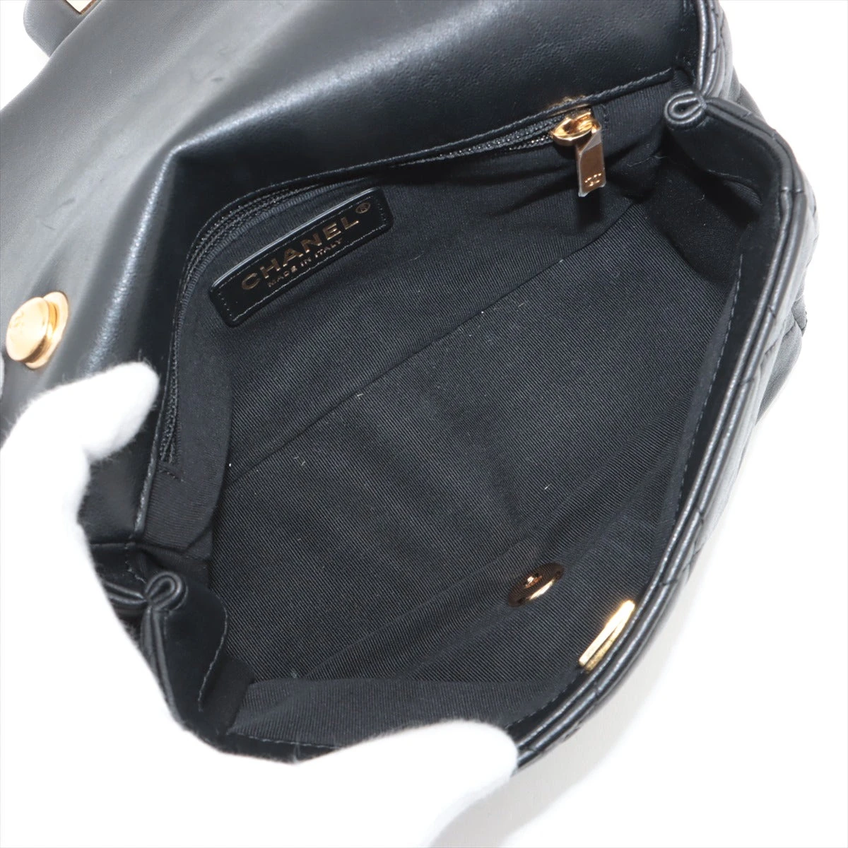 ラムスキン ショルダーバッグ マトラッセ ブラック CHANELロゴ 並行輸入品 シャネル マトラッセ ラムスキン チェーンショルダーバッグ ロゴ入り