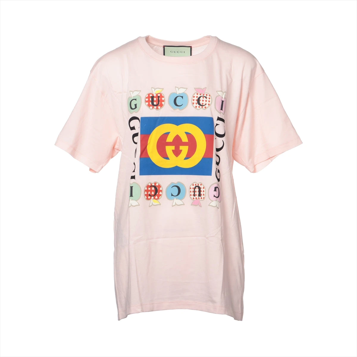 GUCCI - GUCCI レ・ポム Tシャツ トップス 林檎 ハート ピンク レディース XS GUCCI レ・ポム Tシャツ トップス 林檎 ハート ピンク レディース XS